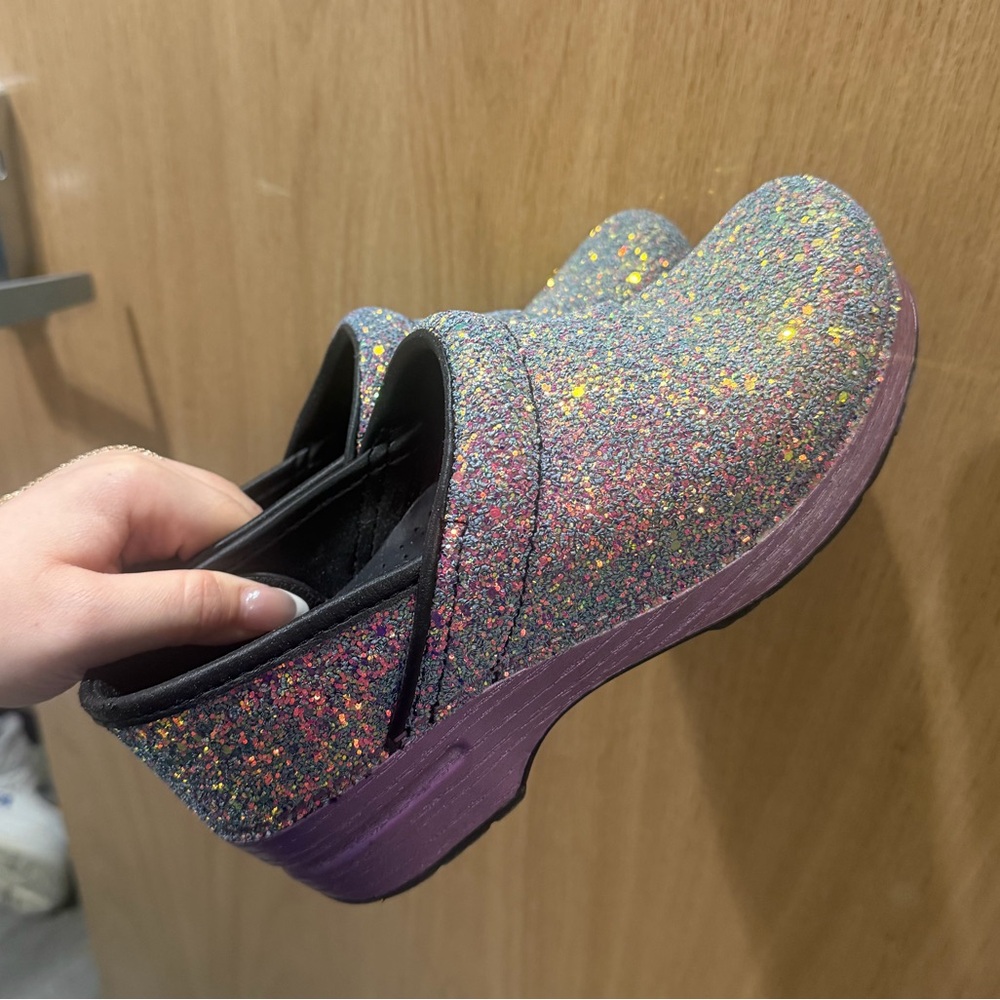 Dansko glitter clog